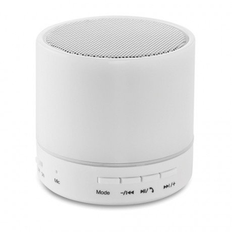 Altavoz circular Bluetooth LED Round White