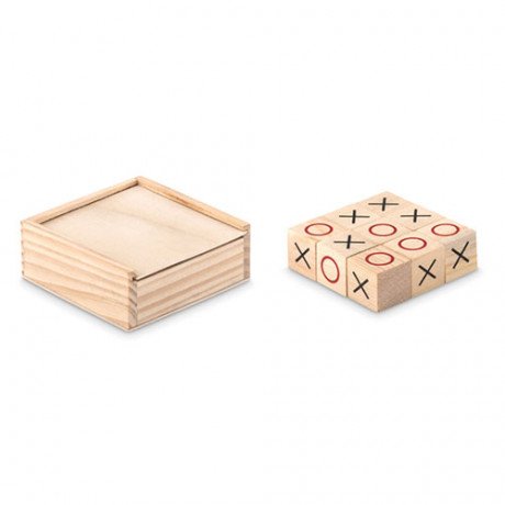 Juego tres en raya madera Tic Tac Toe